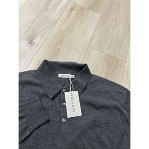 Collars and Co Sweater Polo Shirt Mens XXL Grey Australian Merino Wool NEW